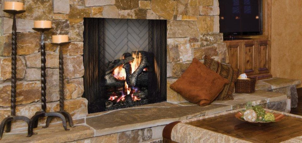 Stock Image - Majestic Ashland Wood-Burning Fireplace Majestic Wood Fireplace - Builders Materials