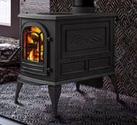 Stock Image - Vermont Castings Aspen C3 Wood Burning Stove Vermont Castings Wood Stove - Builders Materials