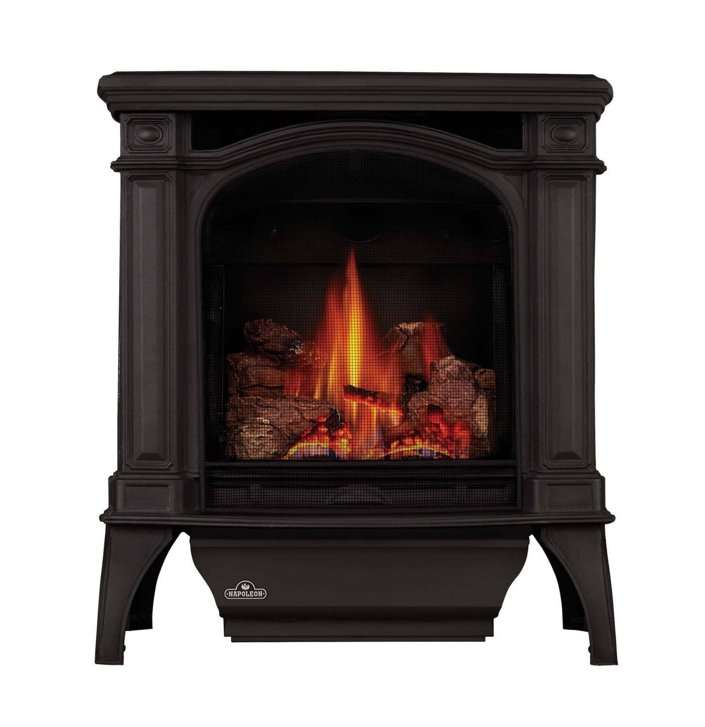 Stock Image - Napoleon - Bayfield™ Direct Vent Stove, Natural Gas, Electronic Ignition - Black Napoleon Hearth Gas Freestanding Stove - Builders Materials