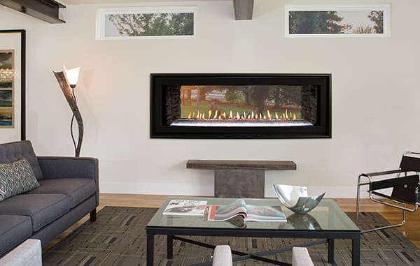 Stock Image - American Hearth - Boulevard Linear 48-inch See-Through American Hearth - Builders Materials