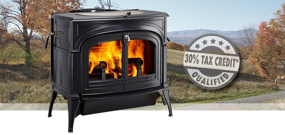 Stock Image - Vermont Castings Encore Wood Burning Stove Vermont Castings Wood Stove - Builders Materials