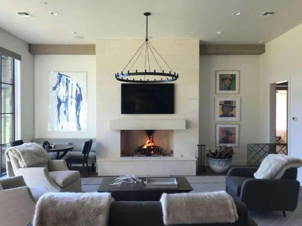 Stock Image - Mason-Lite - Indoor/Outdoor Traditional Fireplace Mason-Lite Masonry Fireplace - Builders Materials