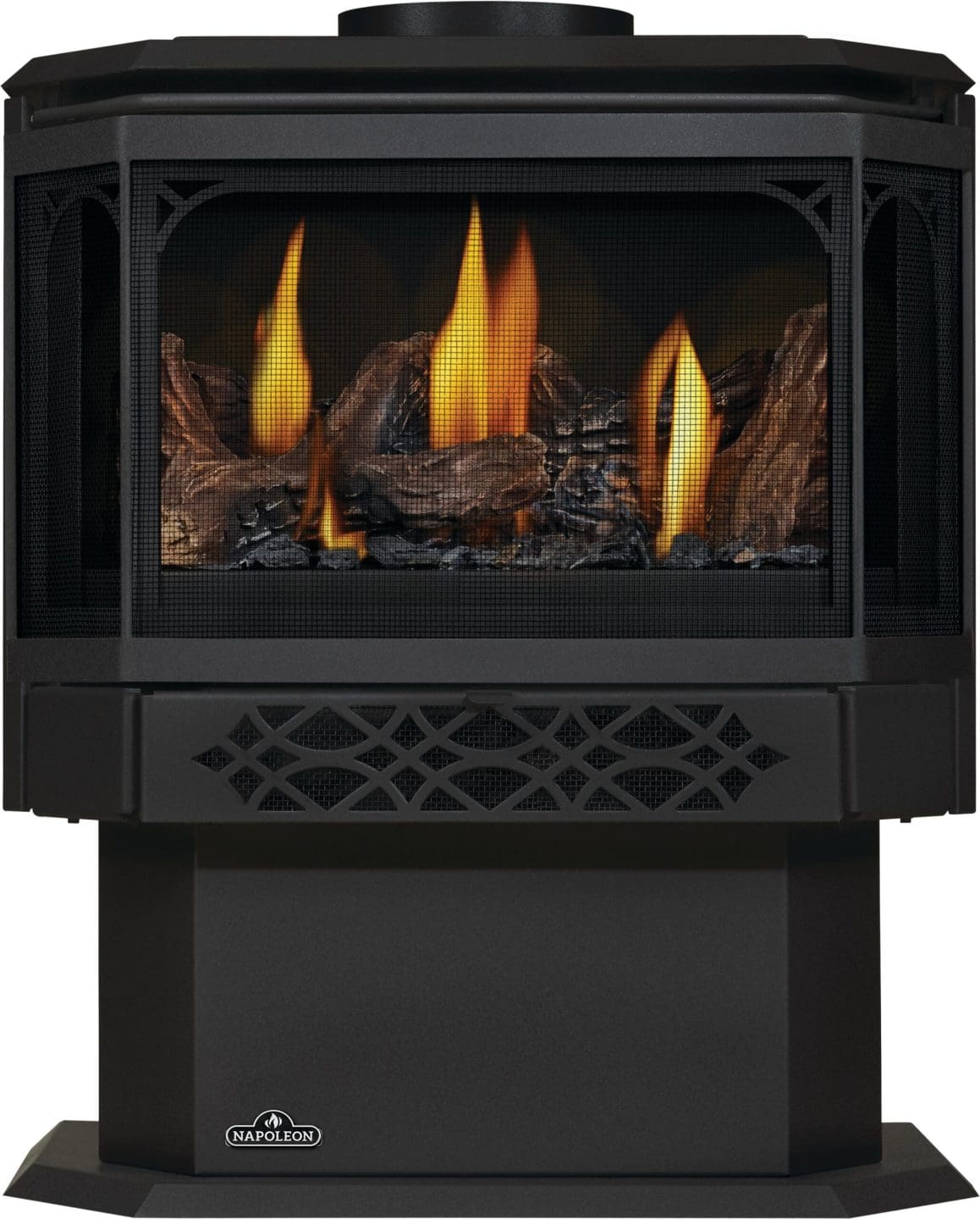 Stock Image - Napoleon - Haliburton™ Direct Vent Stove, Natural Gas, Millivolt Ignition Napoleon Hearth Gas Freestanding Stove - Builders Materials
