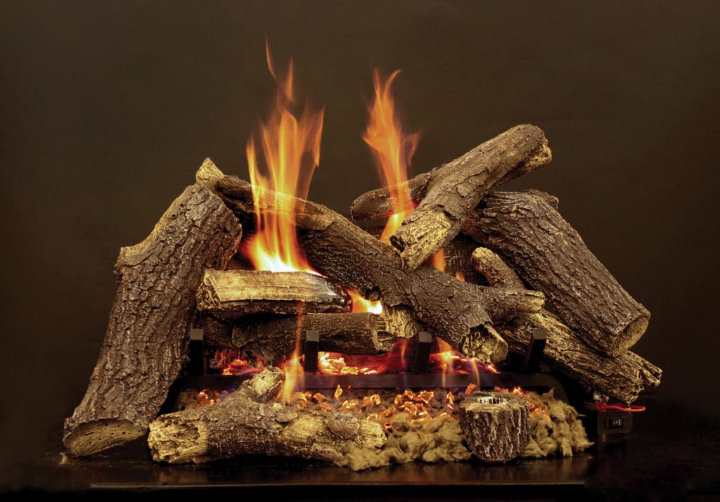 Stock Image - American Hearth - Elite Radiant Vented Burners and Matching Log Sets American Hearth - Builders Materials