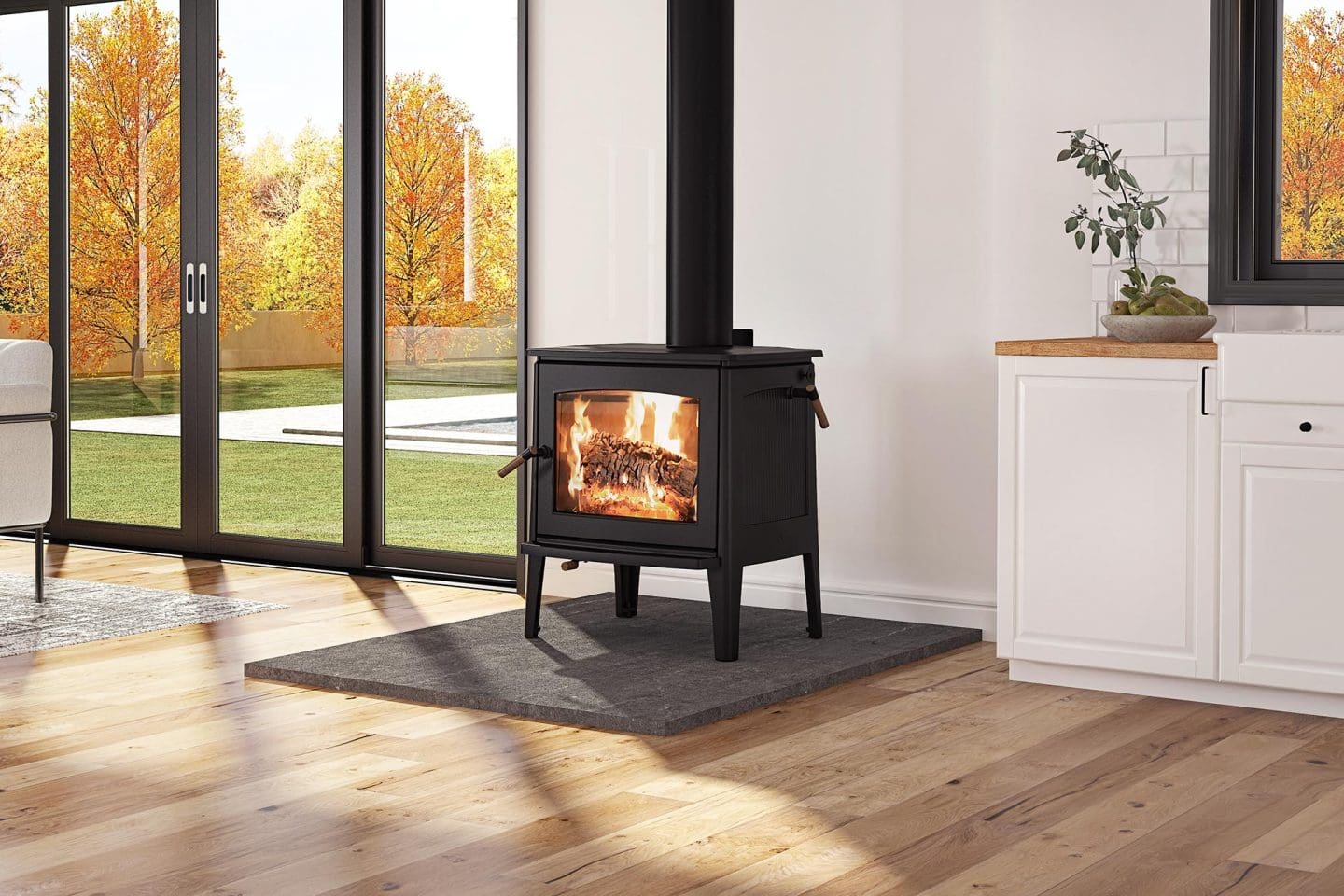 Stock Image - Ambiance - Hipster 14 Ambiance Wood Freestanding & Legs & Traditional Stove - Builders Materials