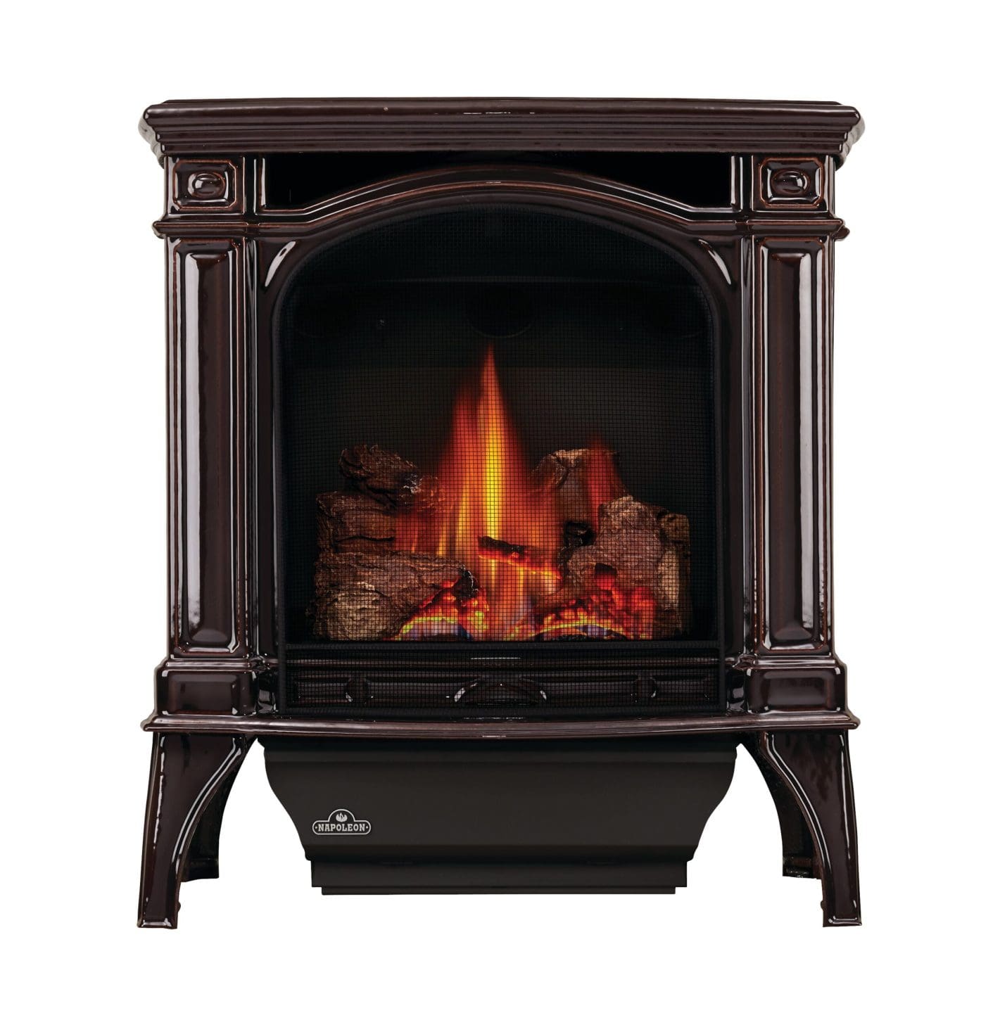 Stock Image - Napoleon - Bayfield™ Direct Vent Stove, Natural Gas, Electronic Ignition - Majolica Brown Napoleon Hearth Gas Freestanding Stove - Builders Materials