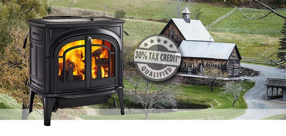 Stock Image - Vermont Castings Dauntless FlexBurn Wood Burning Stove Vermont Castings Wood Stove - Builders Materials