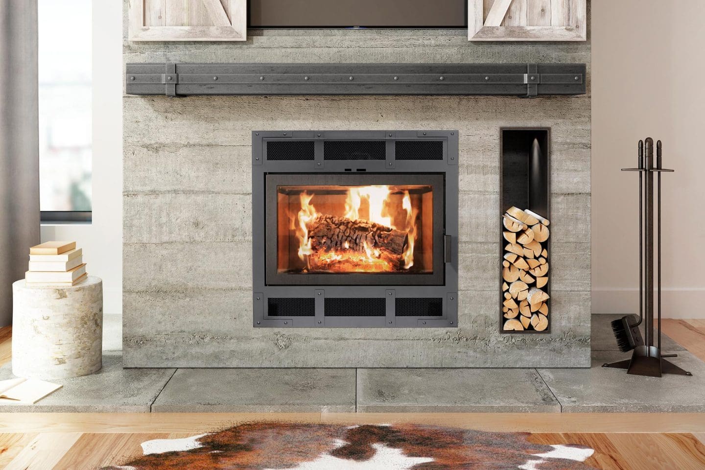 Stock Image - Ambiance - Elegance 36 Ambiance Wood Traditional Fireplace - Builders Materials