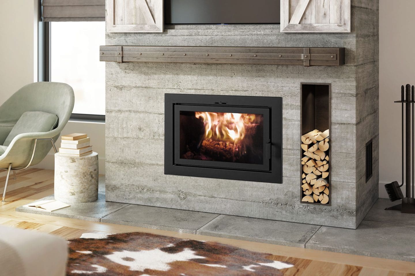 Stock Image - Ambiance - Elegance 36 Ambiance Wood Traditional Fireplace - Builders Materials