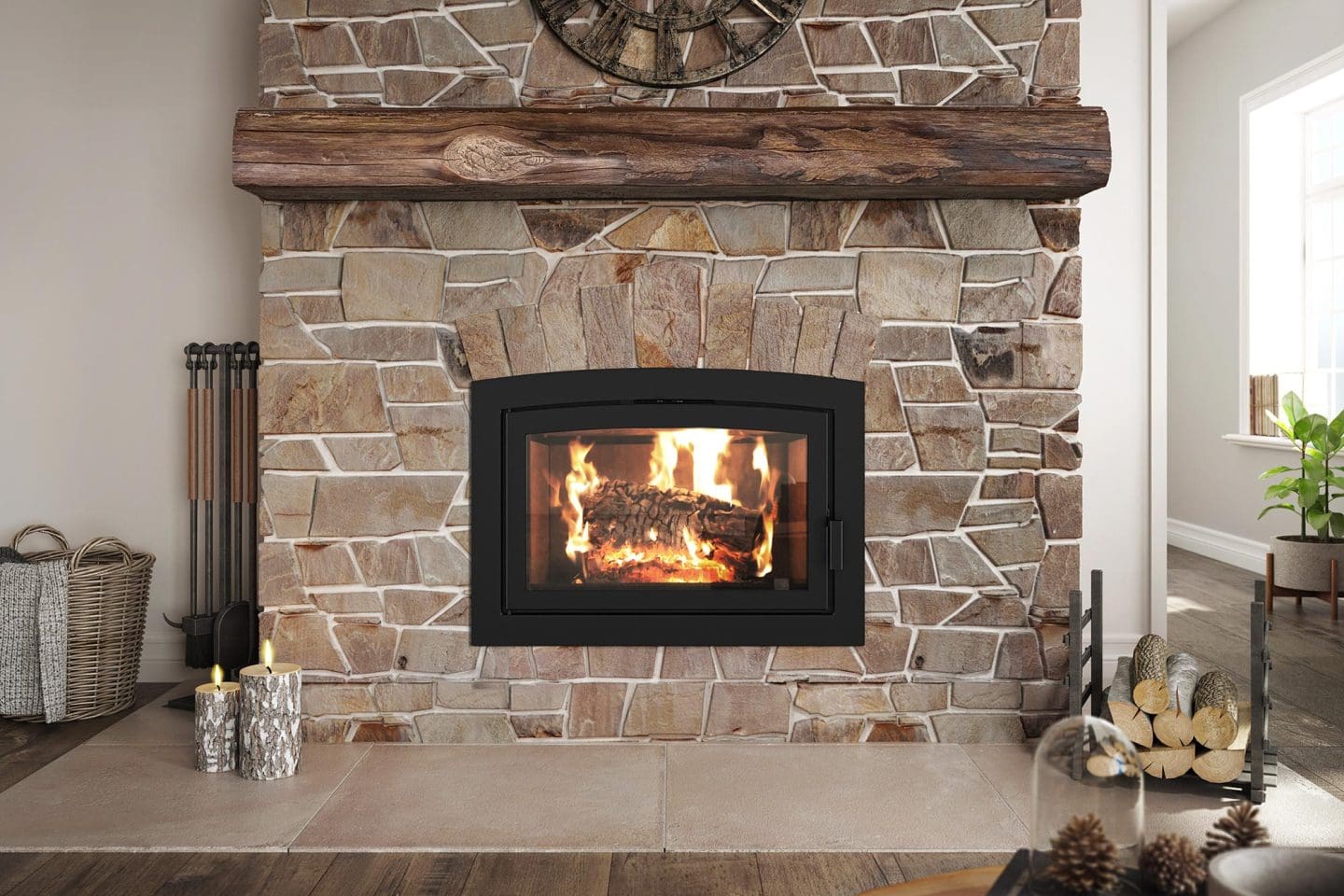 Stock Image - Ambiance - Elegance 36 Ambiance Wood Traditional Fireplace - Builders Materials