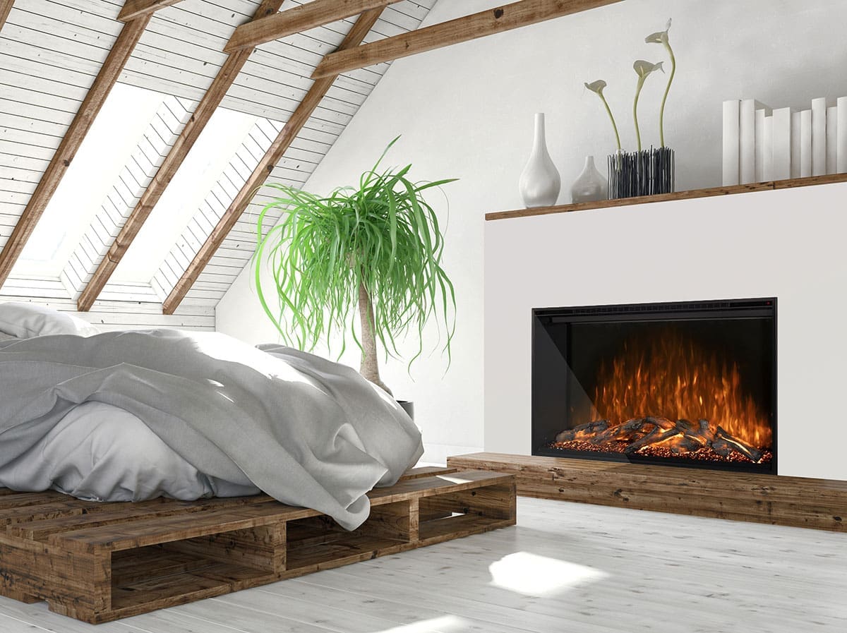 Stock Image - Modern Flames Redstone Series Built-In Electric Fireplaces - Builders Materials