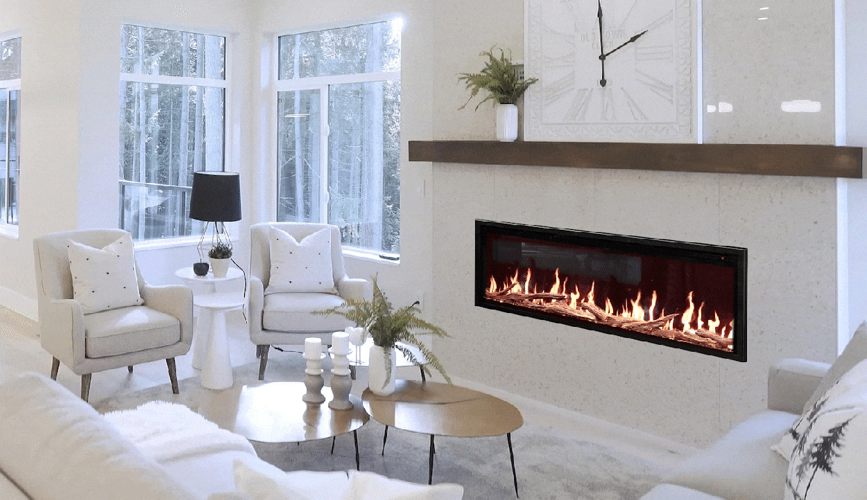 Stock Image - Modern Flames Orion Slim Electric Fireplaces - Builders Materials
