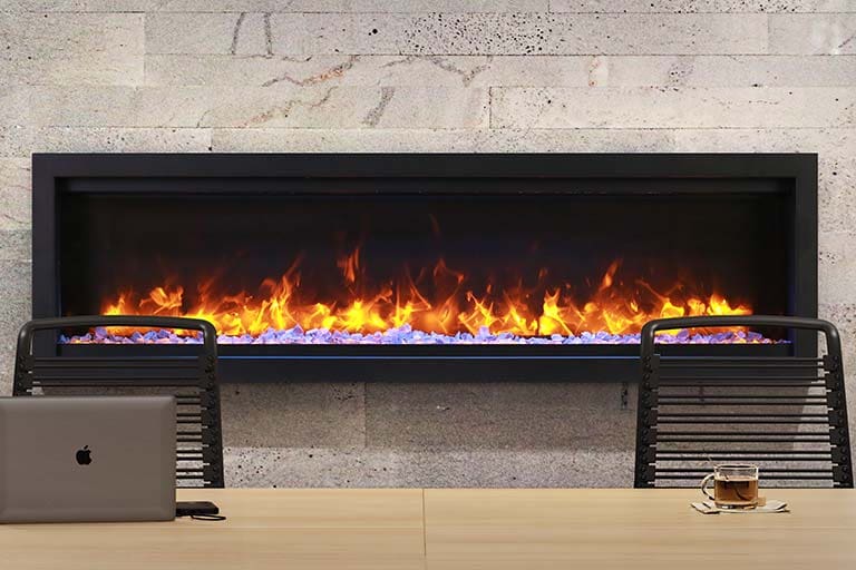 Stock Image - Ambiance - Impressionist 42 Ambiance Electric Linear Fireplace - Builders Materials
