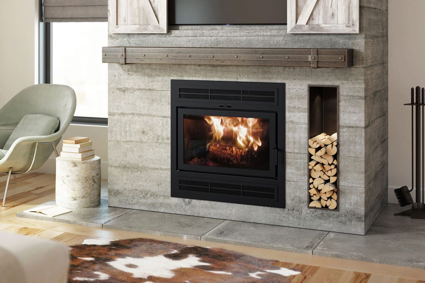 Stock Image - Ambiance - Elegance 36 Ambiance Wood Traditional Fireplace - Builders Materials