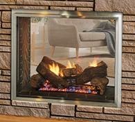 Stock Image - Outdoor Lifestyles Fortress See-Through Gas Fireplace Outdoor Lifestyles Gas Fireplace & Outdoor Fire - Builders Materials
