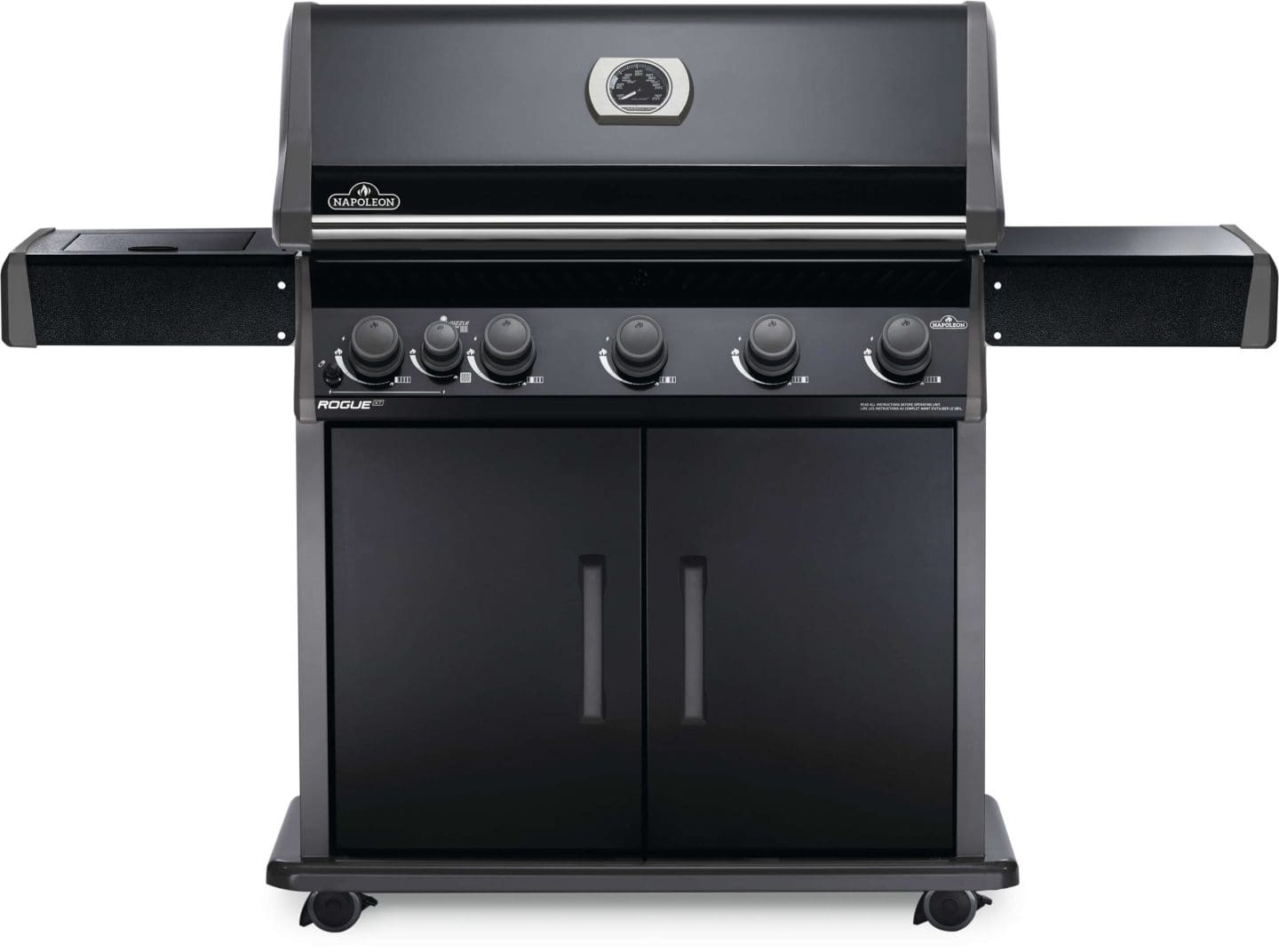 Stock Image - Napoleon - Rogue® XT 625 Propane Gas Grill with Infrared Side Burner, Black Napoleon Grill Gas Cart & Infrared Freestanding Grill - Builders Materials