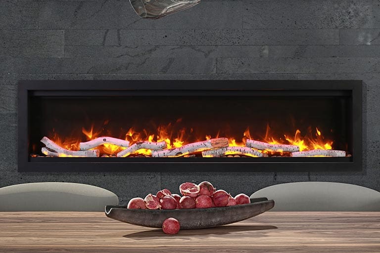 Stock Image - Ambiance - Impressionist 34 Ambiance Electric Linear Fireplace - Builders Materials