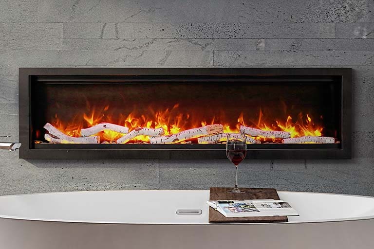 Stock Image - Ambiance - Impressionist 60 Ambiance Electric Linear Fireplace - Builders Materials