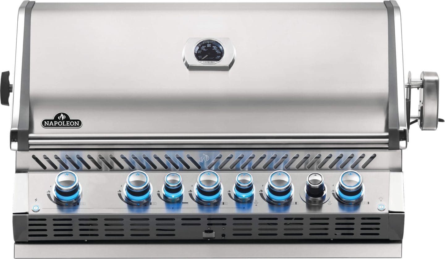 Stock Image - Napoleon - Built-in Prestige PRO™ 665 Propane Gas Grill Head with Infrared Rear Burner, Stainless Steel Napoleon Grill Gas Infrared Built-In Grill - Builders Materials