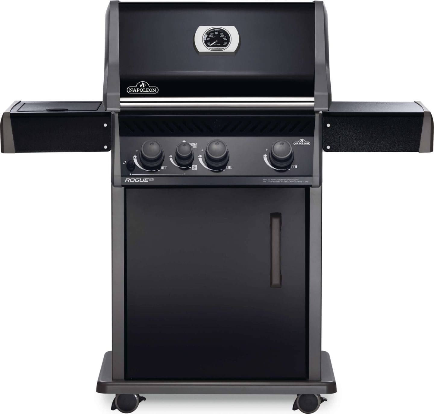 Stock Image - Napoleon - Rogue® XT 425 Natural Gas Grill with Infrared Side Burner, Black Napoleon Grill Gas Cart & Infrared Freestanding Grill - Builders Materials