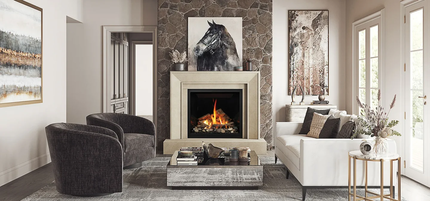 Stock Image - Dracme - Stone Mantel - Picture Frame - Builders Materials